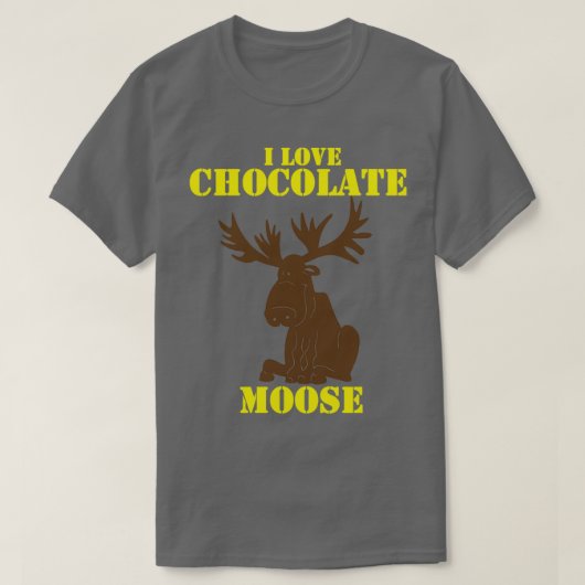 Chocolade Moose Thsirt gift idee chocoladelov T-shirt (Design voorkant)