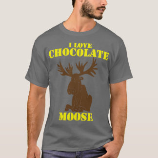 Chocolade Moose Thsirt gift idee chocoladelov T-shirt