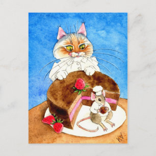 Chocolade Mouse Cake Briefkaart