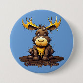 Chocolade Mousse Moose Ronde Button 7,6 Cm (Voorkant)
