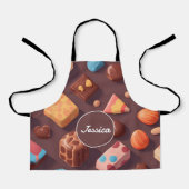 Chocolade Mozaïek Kleurrijk Gepersonaliseerd Patro Schort (Voorkant)