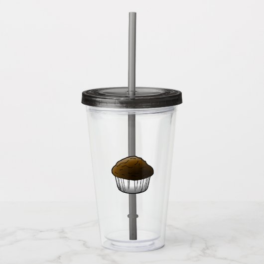 Chocolade Muffin Acryl Tumbler Drinkbeker (Voorkant)