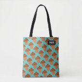 Chocolade Muffin Cakes met aangepaste naam / initi Tote Bag (Voorkant)