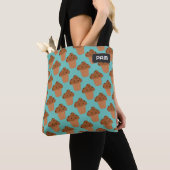 Chocolade Muffin Cakes met aangepaste naam / initi Tote Bag (Dichtbij)