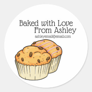 Chocolade Muffin Designer Ronde Sticker
