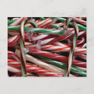 Chocolade Munt Snoepstokken Feestelijk Briefkaart