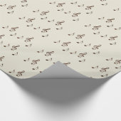 Chocolade Musical Notes Wrapping Paper Cadeaupapier (Hoek)