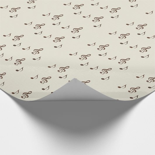 Chocolade Musical Notes Wrapping Paper Cadeaupapier (Hoek)