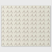 Chocolade Musical Notes Wrapping Paper Cadeaupapier (Vlak)