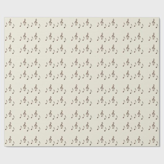 Chocolade Musical Notes Wrapping Paper Cadeaupapier (Vlak)