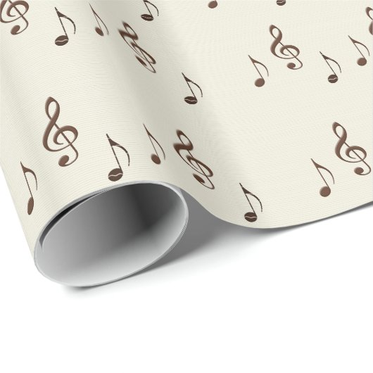 Chocolade Musical Notes Wrapping Paper Cadeaupapier (Rol Hoek)