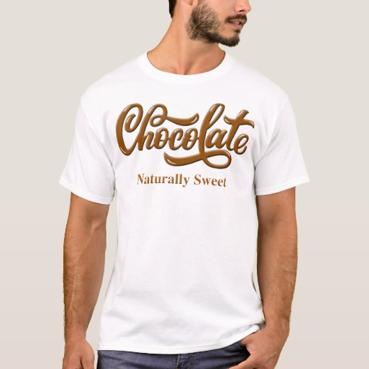 Chocolade Naturally Sweet Proud Zwart T-shirt (Voorkant)