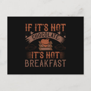 Chocolade No Breakfast zonder chocolade Briefkaart