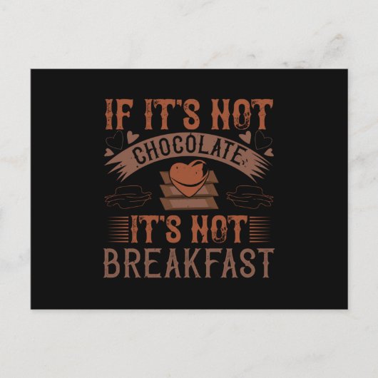 Chocolade No Breakfast zonder Chocolade Briefkaart (Voorkant)
