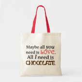 Chocolade nodig tote bag (Voorkant)