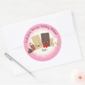 Chocolade noten thuis bakken gepersonaliseerde ker ronde sticker (Envelop)