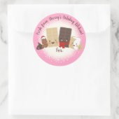 Chocolade noten thuis bakken gepersonaliseerde ker ronde sticker (Tas)