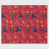 Chocolade Notenkraker Gift Wrap Cadeaupapier (Vlak)