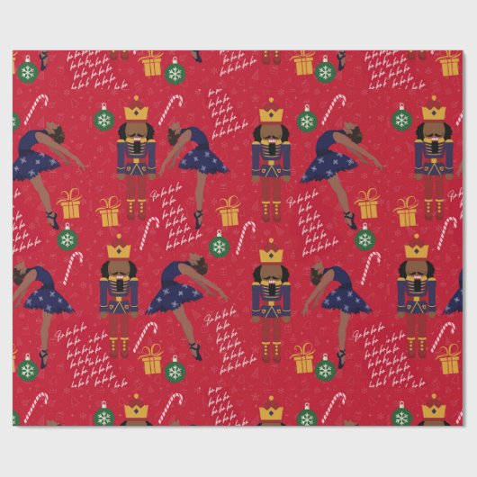 Chocolade Notenkraker Gift Wrap Cadeaupapier (Vlak)