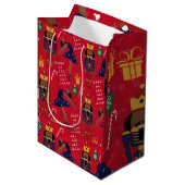 Chocolade Notenkraker Gift Wrap Medium Cadeauzakje (Voorkant Gekanteld)