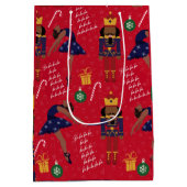 Chocolade Notenkraker Gift Wrap Medium Cadeauzakje (Achterkant)