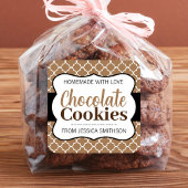 Chocolade (of andere tekst) Koekjes Label CK001sq