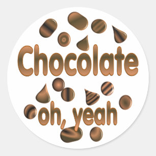 Chocolade Oh, ja Ronde Sticker
