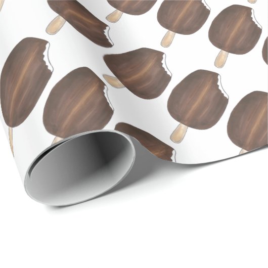 Chocolade ondergedompeld vanille ijs ijsijsjes rep cadeaupapier (Rol Hoek)