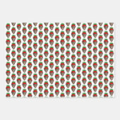 Chocolade ondergedompelde aardbeien inpakpapier vel (Voorkant)