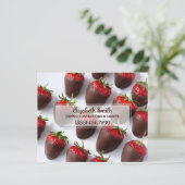 Chocolade Overdekte Aardbeien Zakelijk Stationery (Staand voorkant)