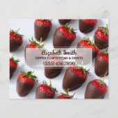 Chocolade Overdekte Aardbeien Zakelijk Stationery (Voorkant)