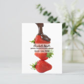 Chocolade Overdekte Aardbeien Zakelijk Stationery (Staand voorkant)