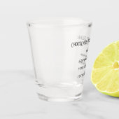 Chocolade overdekte kersen nieuwheid shot glas (Links)