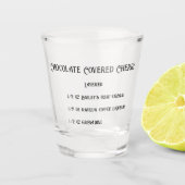 Chocolade overdekte kersen nieuwheid shot glas (Voorkant)