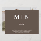 Chocolade paar foto Sla de datum op Save The Date (Voorkant / Achterkant)