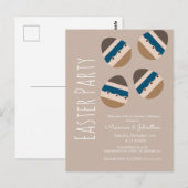Chocolade Paaseieren Aardetonen Feest Briefkaart (Voorkant / Achterkant)