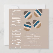 Chocolade Paaseieren Aardtint Feest Kaart (Voorkant)