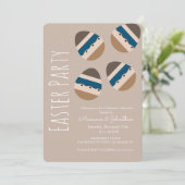 Chocolade Paaseieren Aardtint Feest Kaart (Staand voorkant)