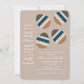 Chocolade Paaseieren Aardtint Feest Kaart (Voorkant)