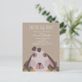 Chocolade Paaseieren Bunny Egg Hunt Briefkaart (Staand voorkant)