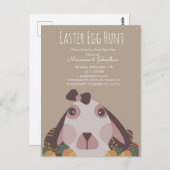 Chocolade Paaseieren Bunny Egg Hunt Briefkaart (Voorkant / Achterkant)