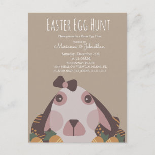 Chocolade Paaseieren Bunny Egg Hunt Briefkaart