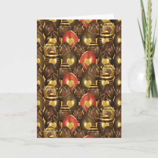 Chocolade Paaseieren Feestdagen Kaart (Voorkant)