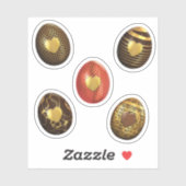 Chocolade-paaseieren Sticker (Vel)