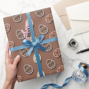 Chocolade Paaseieren Vakkaaspakpapier Cadeaupapier