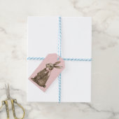 Chocolade Paashaas Cadeaulabel (Met Touw)