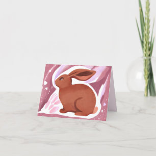 Chocolade Paashaas Cute Pastel Waterverf Feestdagen Kaart