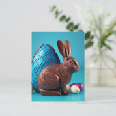 Chocolade paashaas en Briefkaart eieren (Staand voorkant)