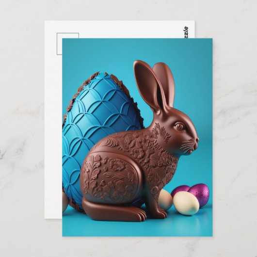 Chocolade paashaas en Briefkaart eieren (Voorkant / Achterkant)