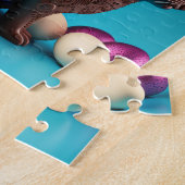 Chocolade paashaas en eieren legpuzzel (Zijkant)